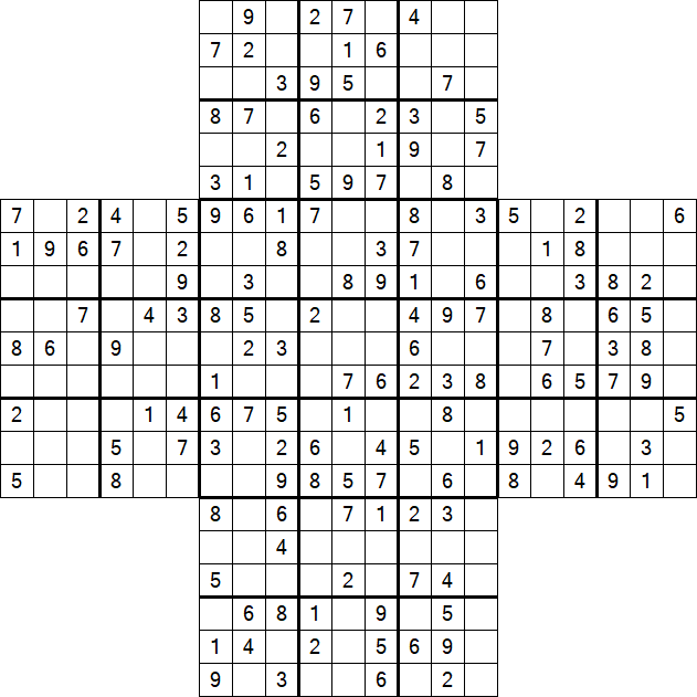 Cross Sudoku - Medium