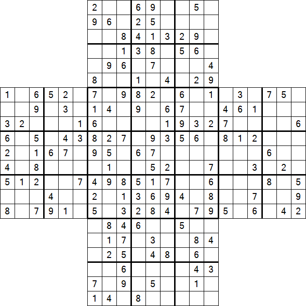 Cross Sudoku - Medium