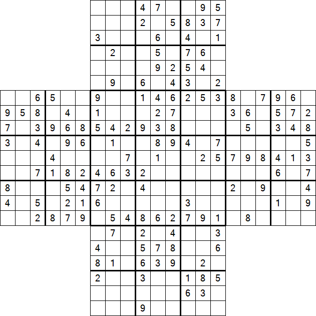 Cross Sudoku - Medium