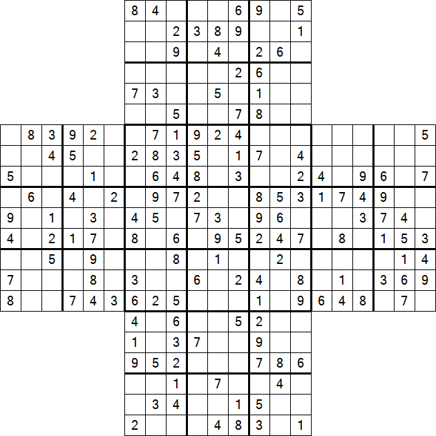 Cross Sudoku - Medium