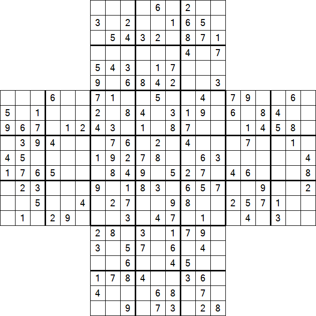 Cross Sudoku - Medium