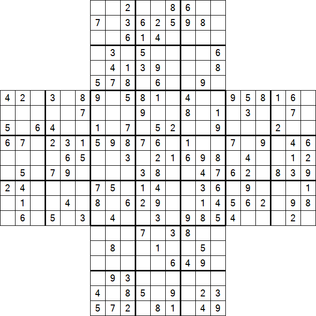 Cross Sudoku - Medium