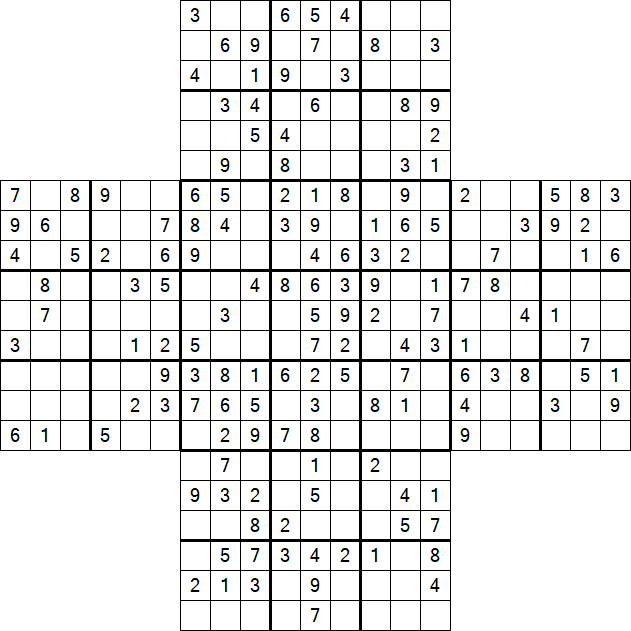 Cross Sudoku - Medium
