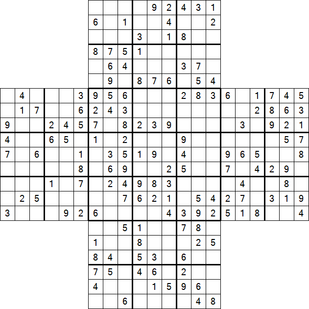 Cross Sudoku - Medium