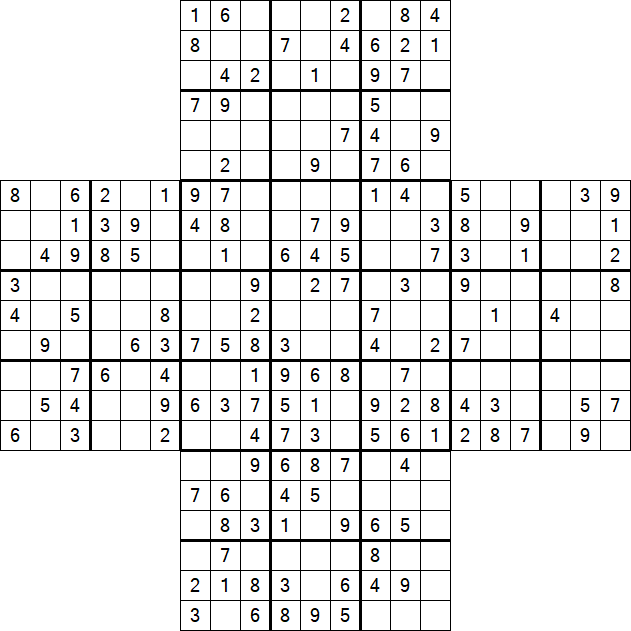 Cross Sudoku - Medium