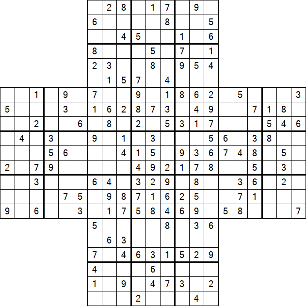 Cross Sudoku - Medium