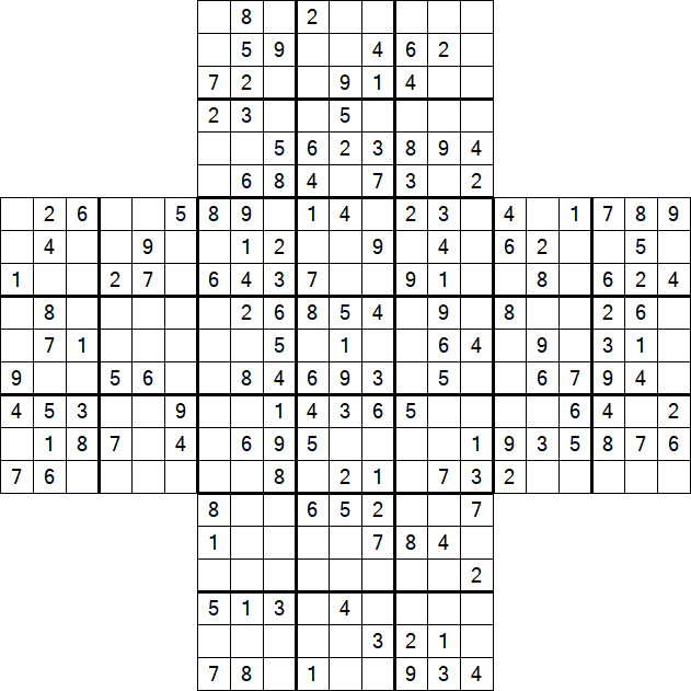 Cross Sudoku - Medium