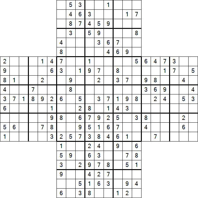Cross Sudoku - Mittel