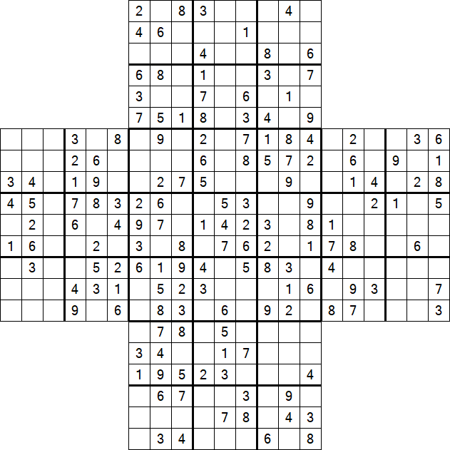 Cross Sudoku - Mittel