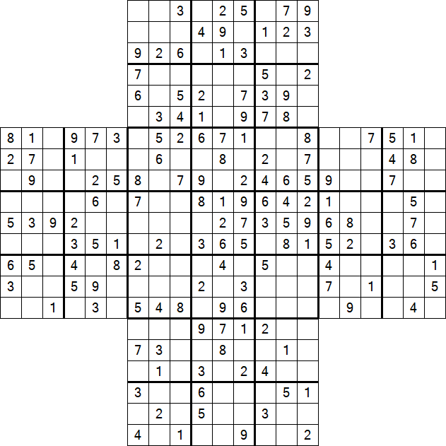 Cross Sudoku - Moyen