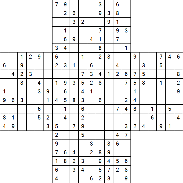Cross Sudoku - Medium
