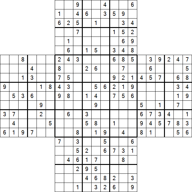 Cross Sudoku - Mittel