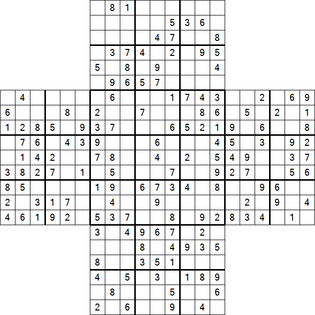 Cross Sudoku - Mittel