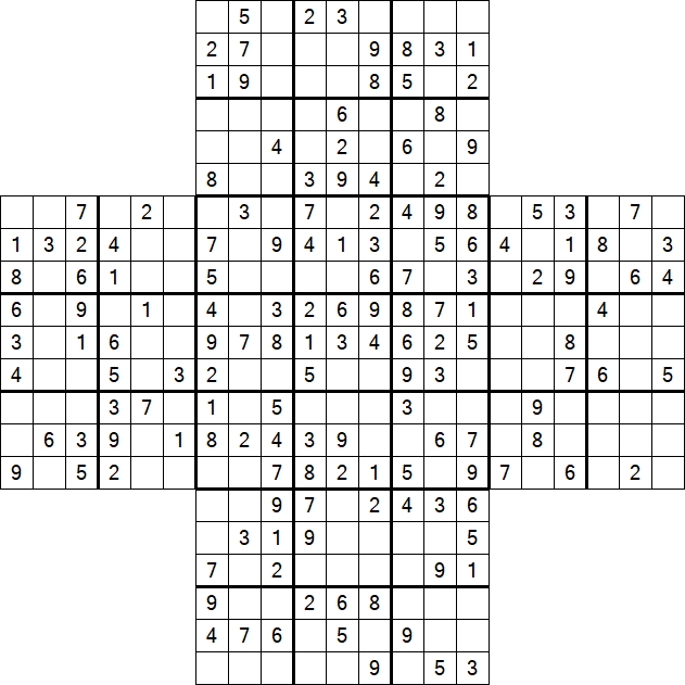 Cross Sudoku - Mittel