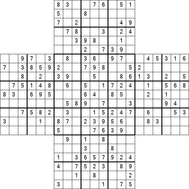 Cross Sudoku - Mittel