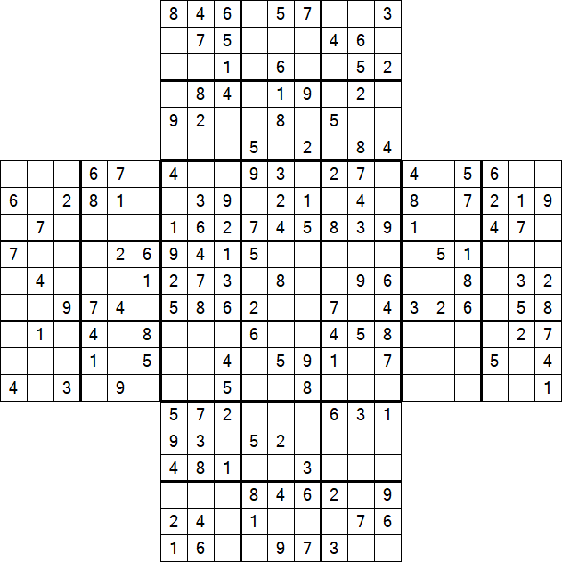 Cross Sudoku - Mittel