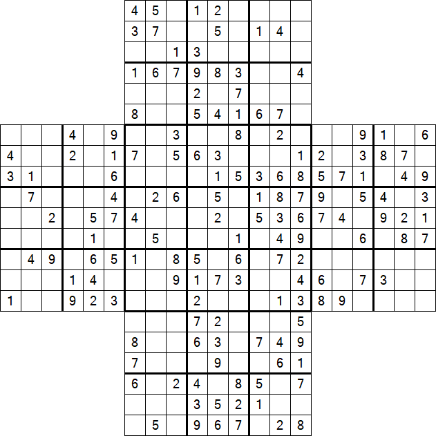 Cross Sudoku - Mittel