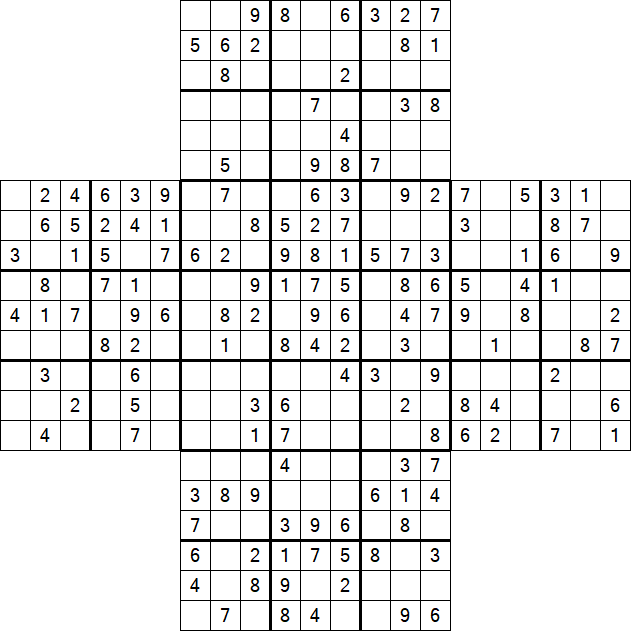 Cross Sudoku - Moyen