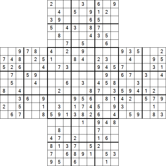 Cross Sudoku - Mittel