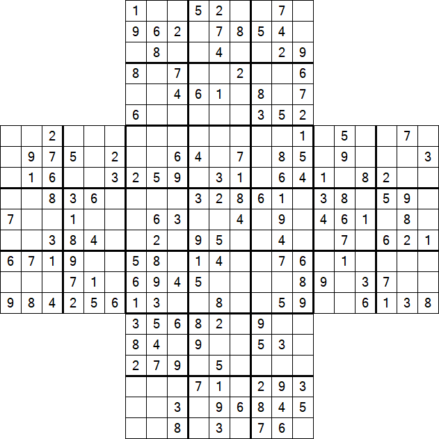 Cross Sudoku - Medium