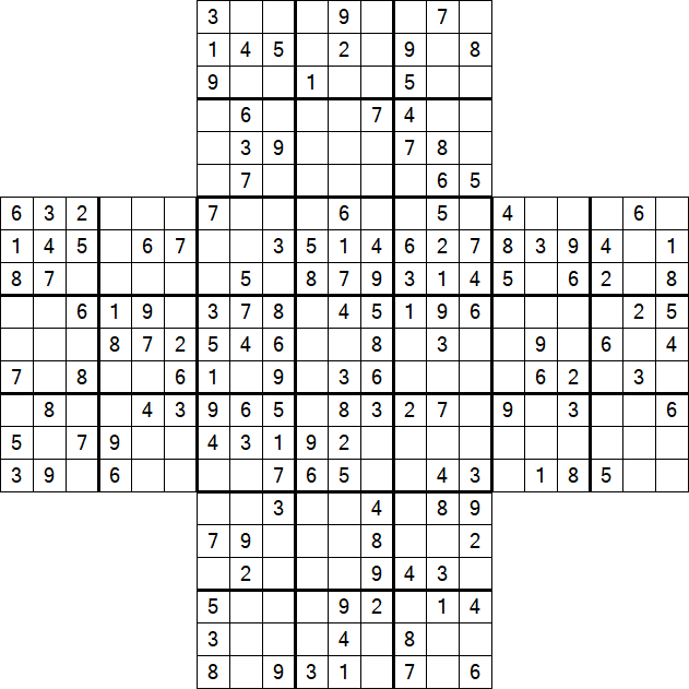 Cross Sudoku - Moyen