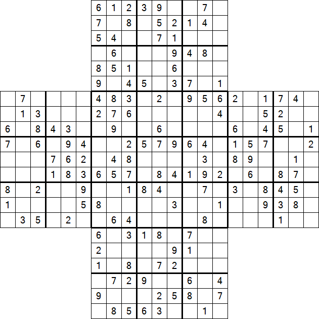 Cross Sudoku - Medium
