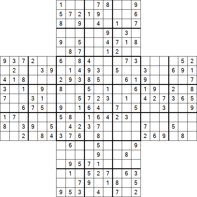 Cross Sudoku - Mittel