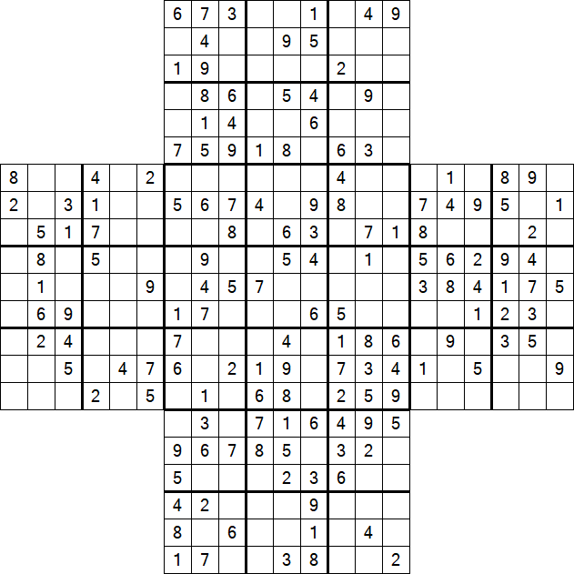 Cross Sudoku - Mittel