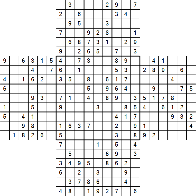 Cross Sudoku - Mittel