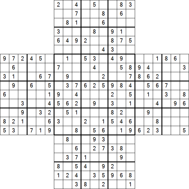 Cross Sudoku - Mittel