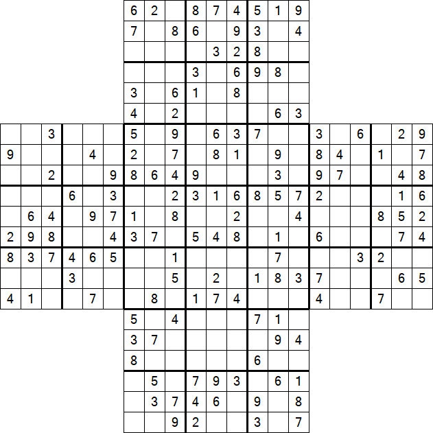 Cross Sudoku - Mittel