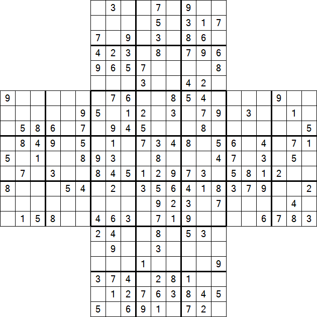 Cross Sudoku - Mittel