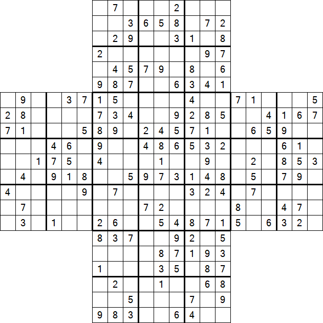 Cross Sudoku - Mittel