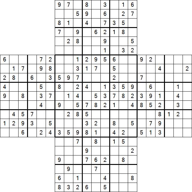 Cross Sudoku - Medio