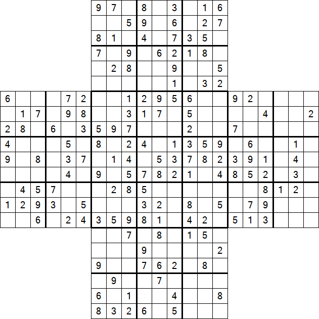 Cross Sudoku - Mittel