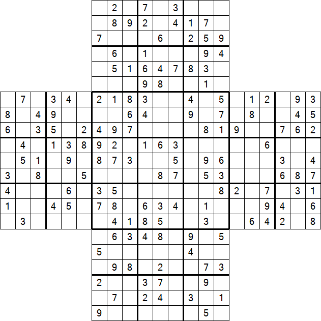 Cross Sudoku - Mittel