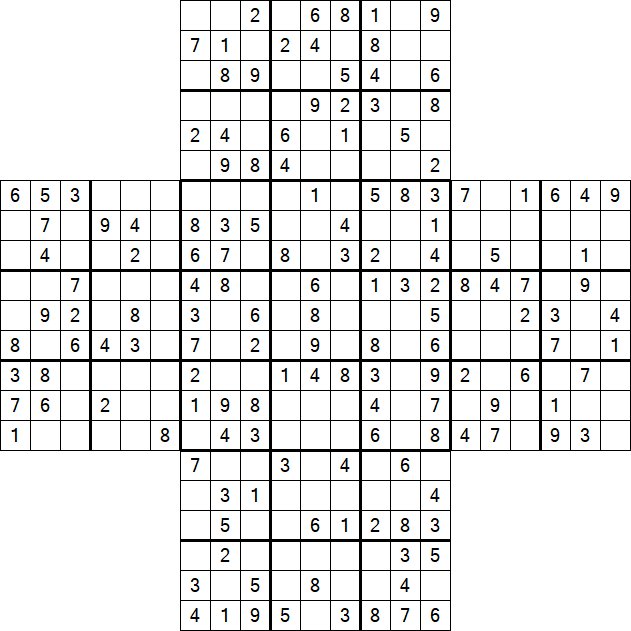 Cross Sudoku - Mittel