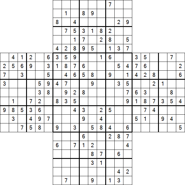 Cross Sudoku - Mittel
