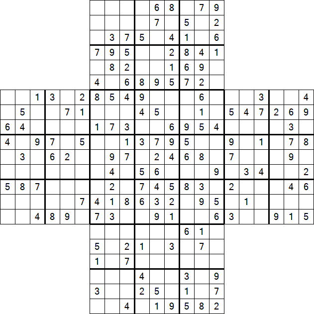 Cross Sudoku - Mittel