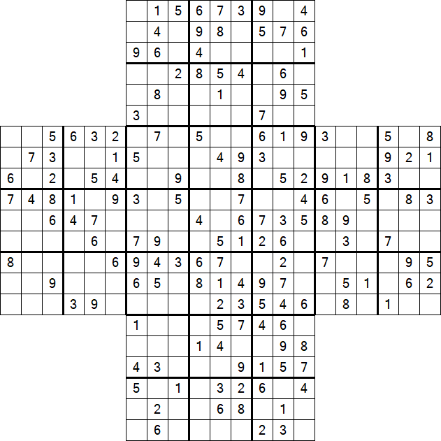 Cross Sudoku - Mittel
