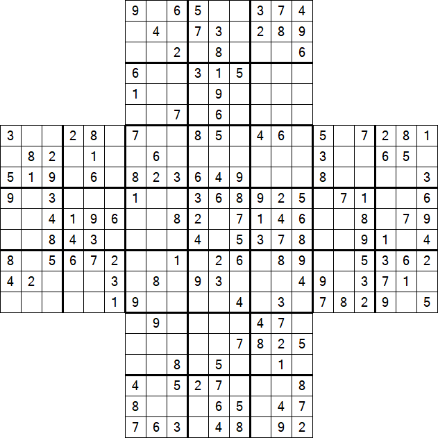 Cross Sudoku - Mittel