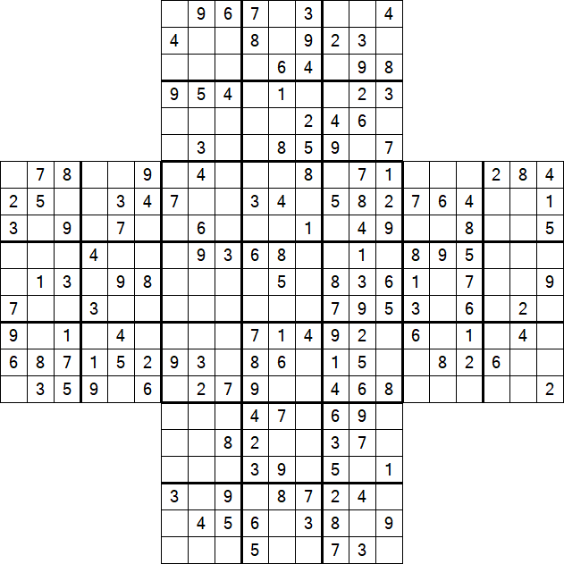 Cross Sudoku - Mittel