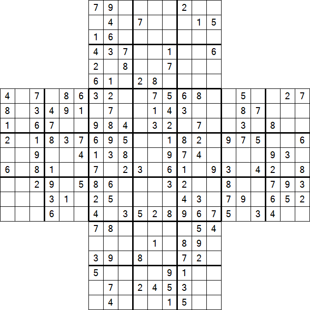 Cross Sudoku - Mittel