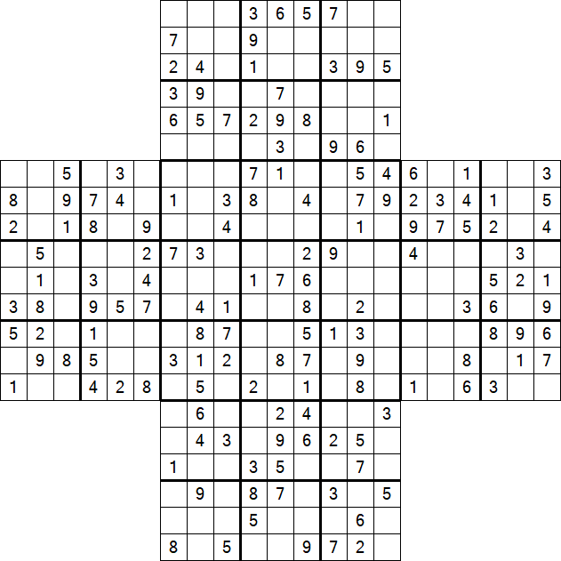 Cross Sudoku - Mittel