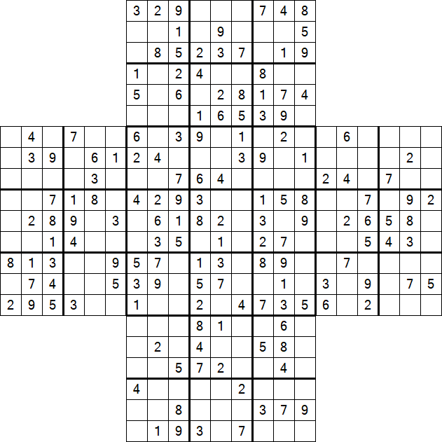 Cross Sudoku - Mittel