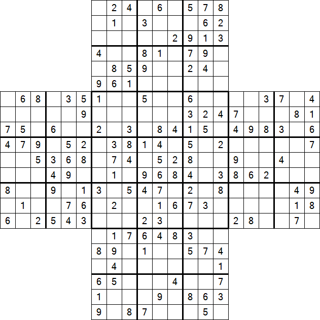 Cross Sudoku - Mittel