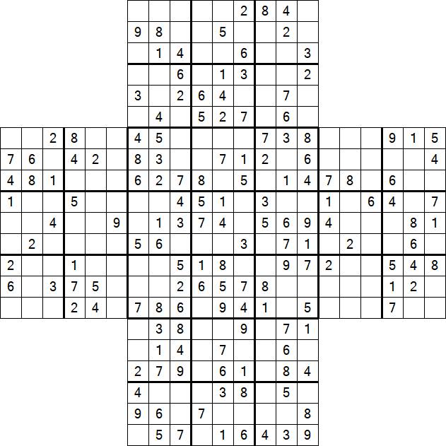 Cross Sudoku - Medium