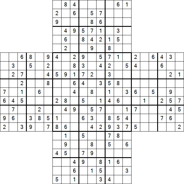 Cross Sudoku - Medium