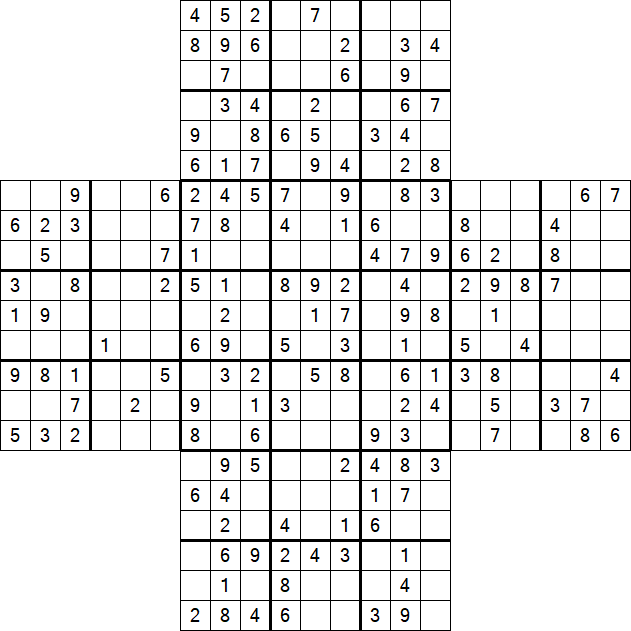 Cross Sudoku - Medium
