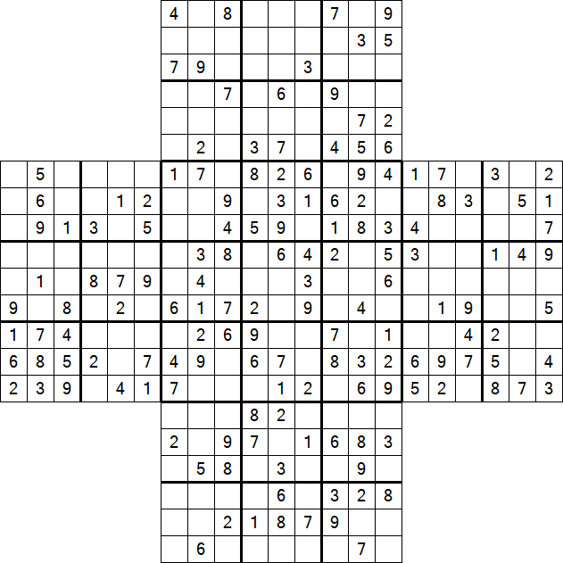 Cross Sudoku - Medium